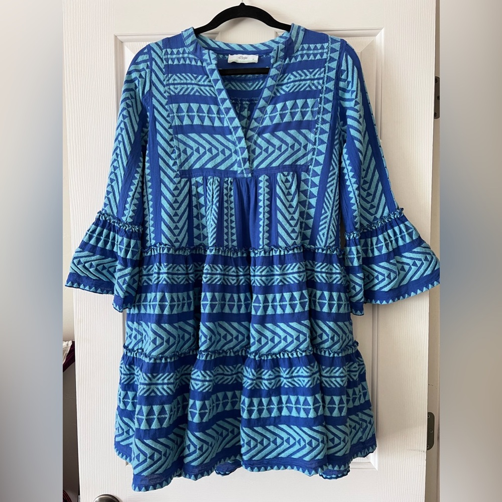 Anthropologie Devotion Twins Embroidered Tunic Mini Dress